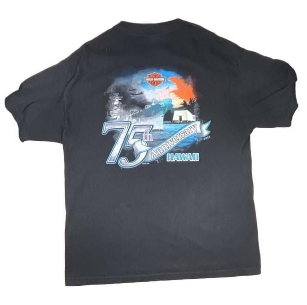 2016 Honolulu Harley-Davidson 75th Anniversary Hawaii Graphic T-Shirt